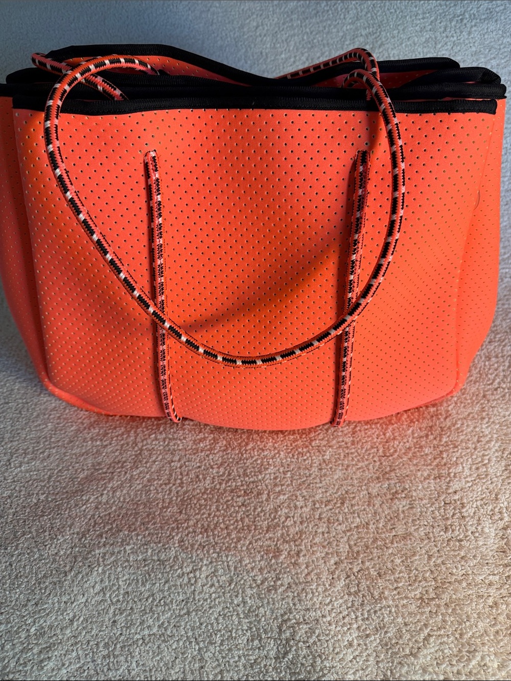 Annabelle Ingle Orange Neoprene Tote Bag with Rope Handles - Unbranded